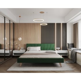 Čalúnená posteľ HEAVEN 120 x 200 cm - Zelená