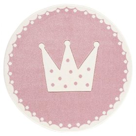 Detský koberec Crown - ružovo-biely, LIVONE