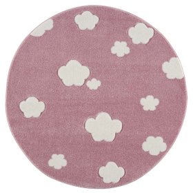 Detský koberec Sky Cloud - ružový, LIVONE