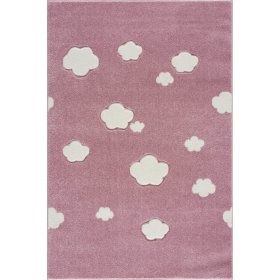 Detský koberec Sky Cloud - šedo-ružový