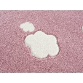 Detský koberec Sky Cloud - šedo-ružový, LIVONE