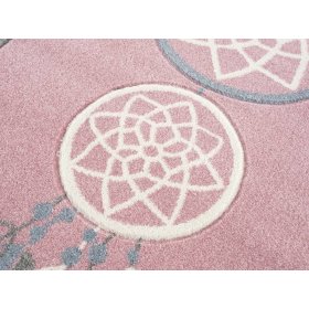 Detský koberec Lapač snov - ružovo-šedý, LIVONE