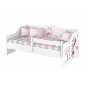 Detská posteľ s chrbtom - Minnie Mouse a zvieratká, BabyBoo, Minnie Mouse