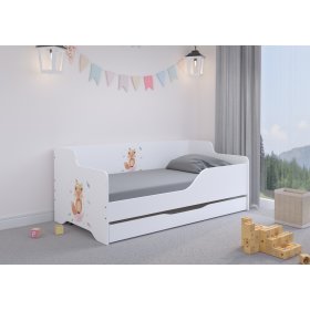 Detská posteľ s chrbtom LILU 160 x 80 cm - Líška, Wooden Toys