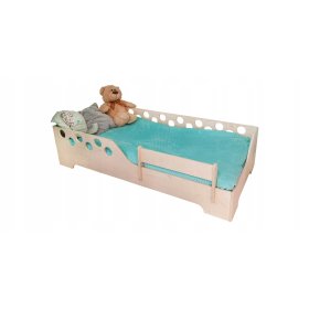 Detská posteľ Poppy so zábranou - 140 x 70 cm, LilaBaby