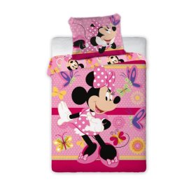 Detské obliečky Minnie Mouse a motýliky - ružové, Faro, Minnie Mouse