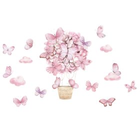Samolepky na stenu - Ružoví motýliky