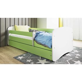 Detská posteľ so zábranou Ourbaby - zeleno-biela, All Meble