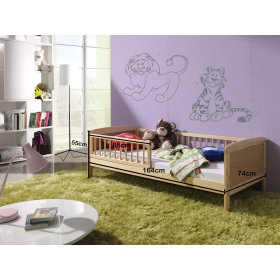Detská posteľ Junior - 160x70 cm - prírodná, Ourbaby®