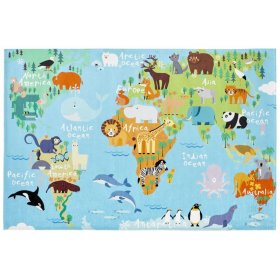 Detský koberec - Mapa sveta, VOPI
