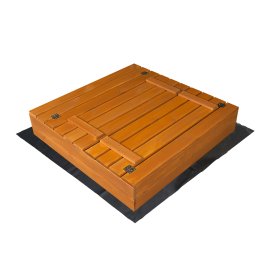 Uzatvárateľné pieskovisko s lavičkami 100x100 cm