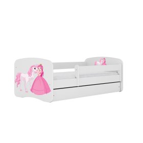 Detská posteľ so zábranou Ourbaby - Princezná s koníkom - biela, Ourbaby