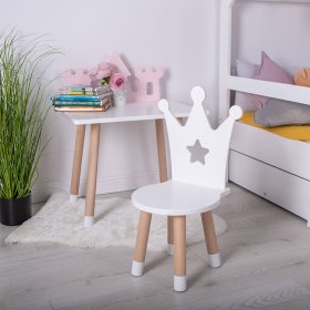 Detský stôl so stoličkami - Koruna - biely, Ourbaby