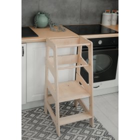 Montessori učiaca veža Sara MAXI 90 - prírodná, LilaBaby
