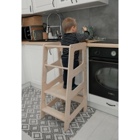 Montessori učiaca veža Sara MAXI 90 - prírodná, LilaBaby