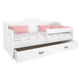 Detská posteľ JULIE s chrbtom 160x80 cm - biela, Magnat