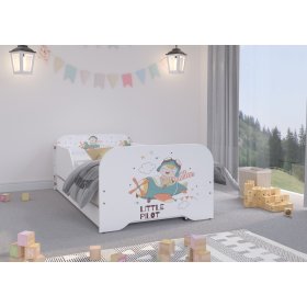 Detská posteľ MIKI 160 x 80 cm - Malý pilot, Wooden Toys