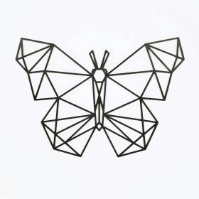 Drevený geometrický obraz - Motýľ - rôzne farby