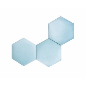Čalúnený panel Hexagon - baby blue, MIRAS