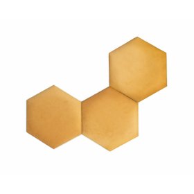 Čalúnený panel Hexagon - medový, MIRAS