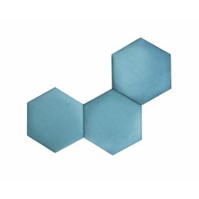 Čalúnený panel Hexagon - Smaragdový