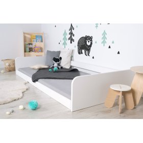 Montessori drevená posteľ Sia - biela, Ourbaby
