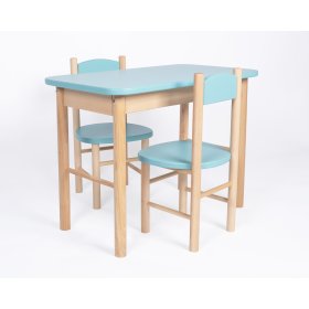 Set stolíka a stoličiek OURBABY baby blue, Ourbaby®