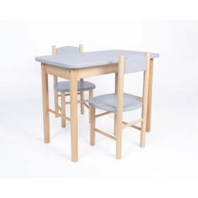 Set stolíka a stoličiek Simple - šedý