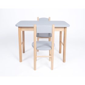 Set stolíka a stoličiek Simple - šedý, Drewnopol
