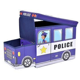 Box na hračky Policajné auto modré