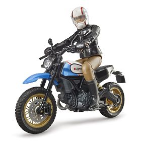 Bruder 63051 BWORLD Motocykel Scrambler Ducati Cafe Racer s jazdcom, Bruder