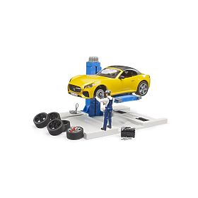 Bruder Autoservis s roadsterom a mechanikom, Bruder
