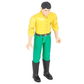 Bruder BWORLD Figúrka John Deere žlté tričko, zelené nohavice, Bruder