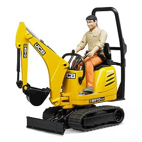 Bruder BWORLD Mikrobagger JCB s figúrkou, Bruder