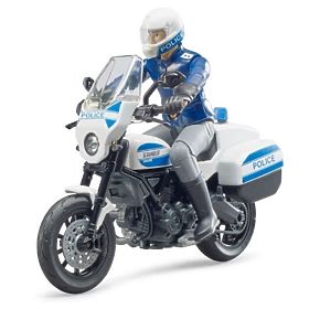 Bruder BWORLD policajná motorka Ducati Scrambler s jazdcom, Bruder