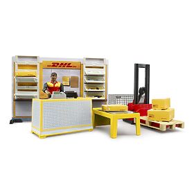 Bruder BWORLD Zásielkovňa DHL s príslušenstvom, Bruder