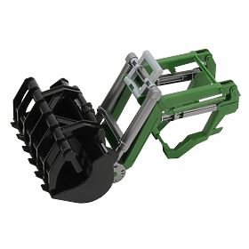 Bruder Čelný nakladač pre traktory John Deere 6920 zelený, Bruder