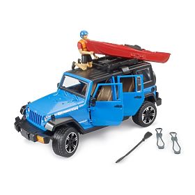 Bruder Jeep Wrangler Rubicon s kajakom a figúrkou 1:16, Bruder