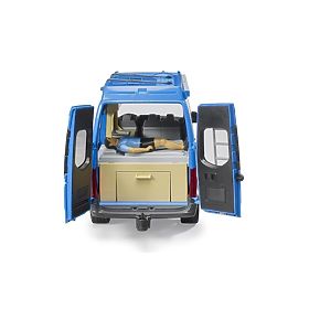 Bruder MB Sprinter Camper s vodičom a príslušenstvom, Bruder