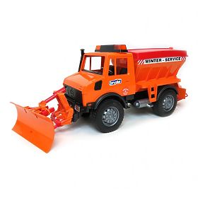 Bruder Mercedes Benz UNIMOG Posýpač s radlicou, Bruder