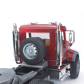 Bruder Nákladné auto MACK Granit náves a traktor JCB, Bruder