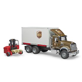 Bruder Nákladné auto Mack UPS s vysokozdvižným vozíkom, Bruder