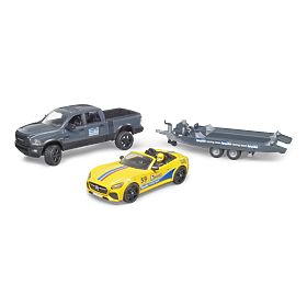Bruder Terénne auto RAM so športovým vozidlom a figúrkou, Bruder