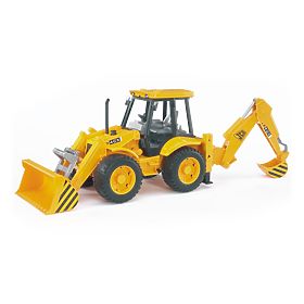Bruder Traktor JCB čelný nakladač s bagrom, Bruder
