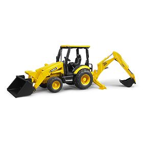 Bruder Traktor JCB MIDI čelný nakladač s bagrom, Bruder