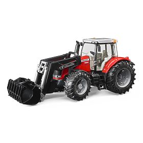 Bruder Traktor MASSEY FERGUSON 7624 s čelným nakladačom, Bruder