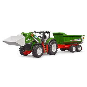 Bruder Traktor ROADMAX s čelným nakladačom a vozom, Bruder