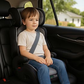 Detská autosedačka 2v1 podložka i-SIZE výška 100-150 cm držiak na nápoje ECOTOYS, EcoToys