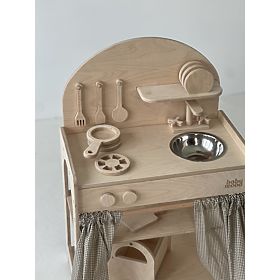 Detská drevená kuchynka - prírodná, baby wood