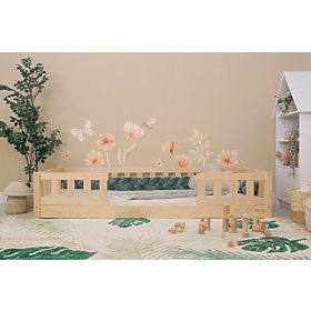Detská posteľ Ourbaby Meadow 2 zábradlia - prírodná, Ourbaby®